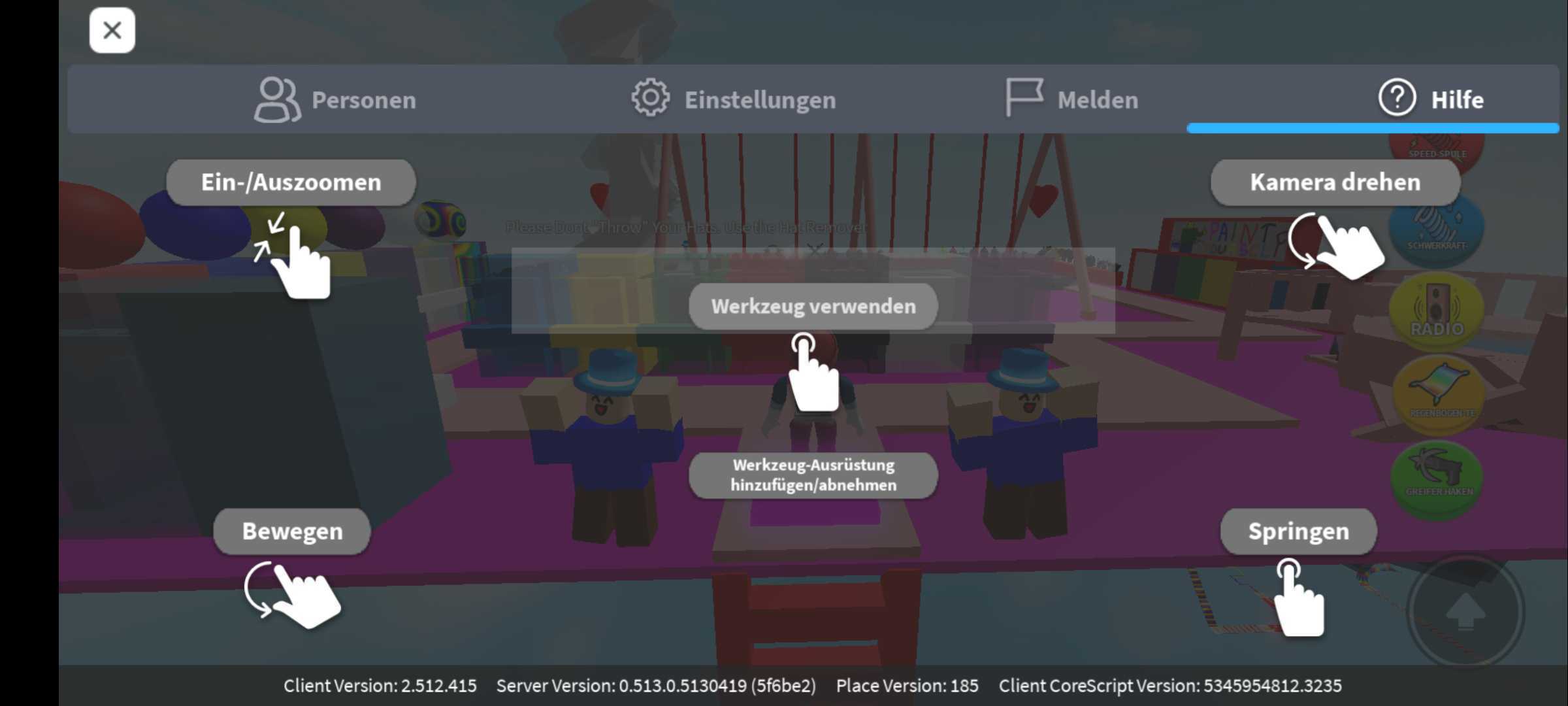 Bedienung in Roblox