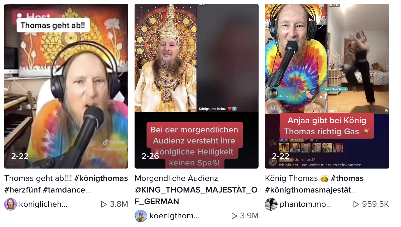 König Thomas auf TikTok