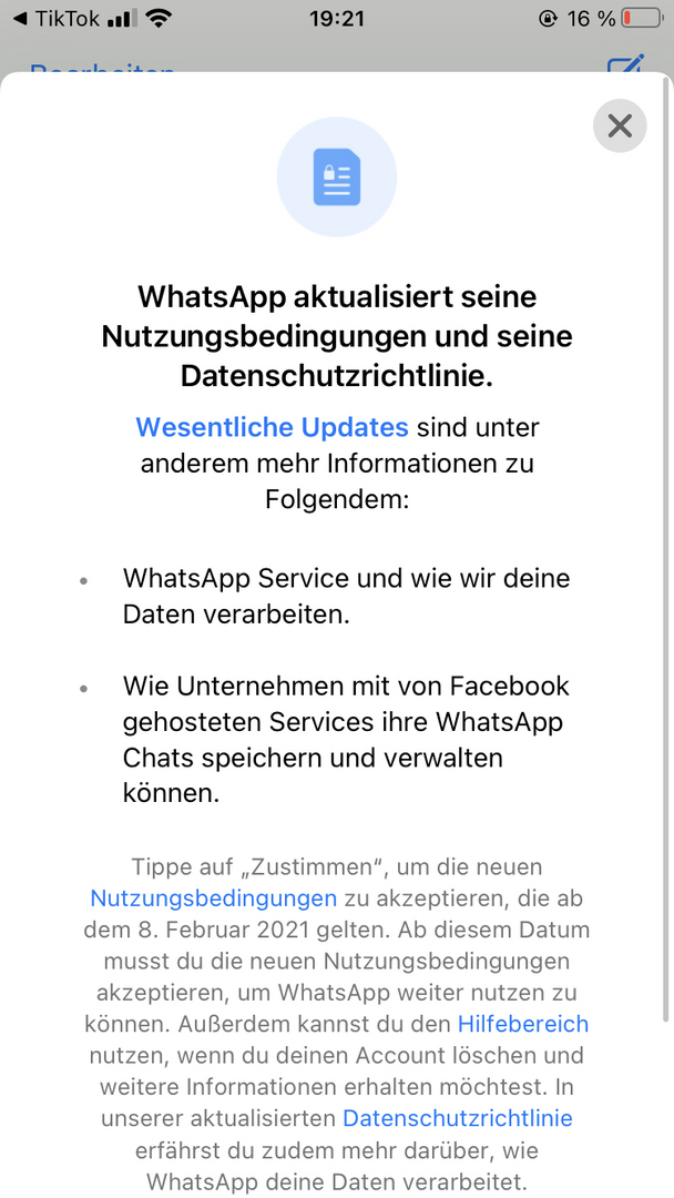 Papierkorb whatsapp kein status löschen WhatsApp: Leerer