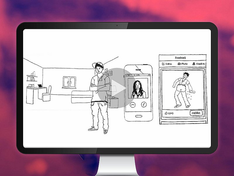 Bild aus Erklärvideo Cybermobbing