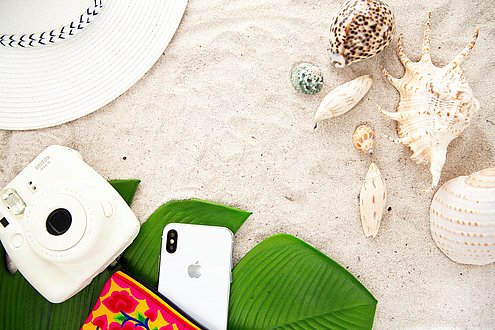 Handy am Strand