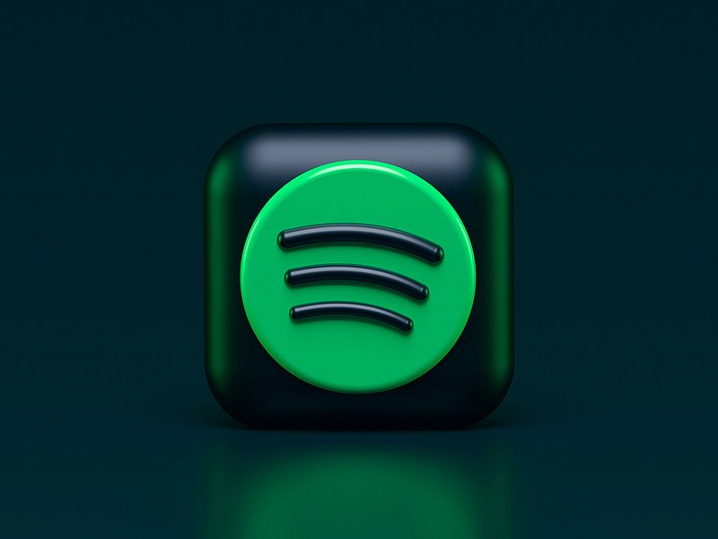 Spotify Logo auf schwarzem Hintergrund