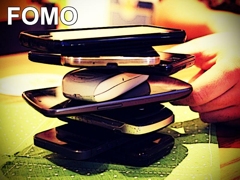 Handys aufeinandergestapelt