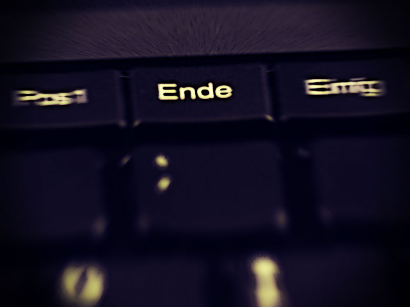 Ende-Taste auf Tastatur
