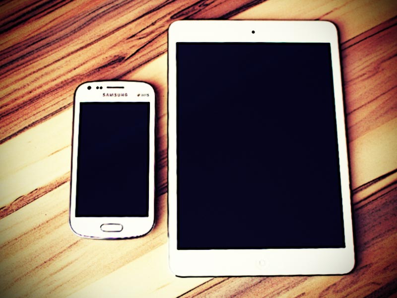 Smartphone und Tablet