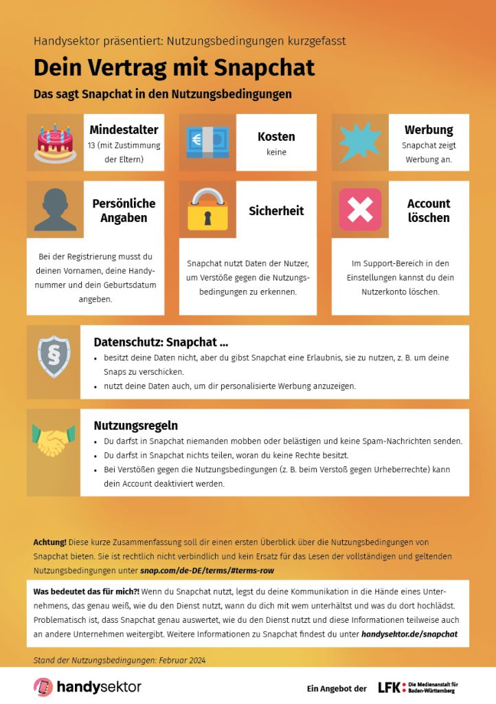 Snapchat Nutzungsbedingungen