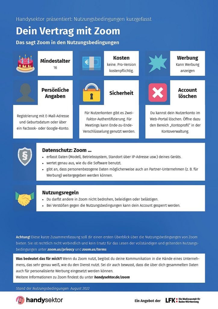 Nutzungsbedingungen Zoom