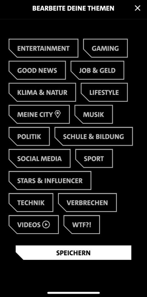 Newszone App Übersicht