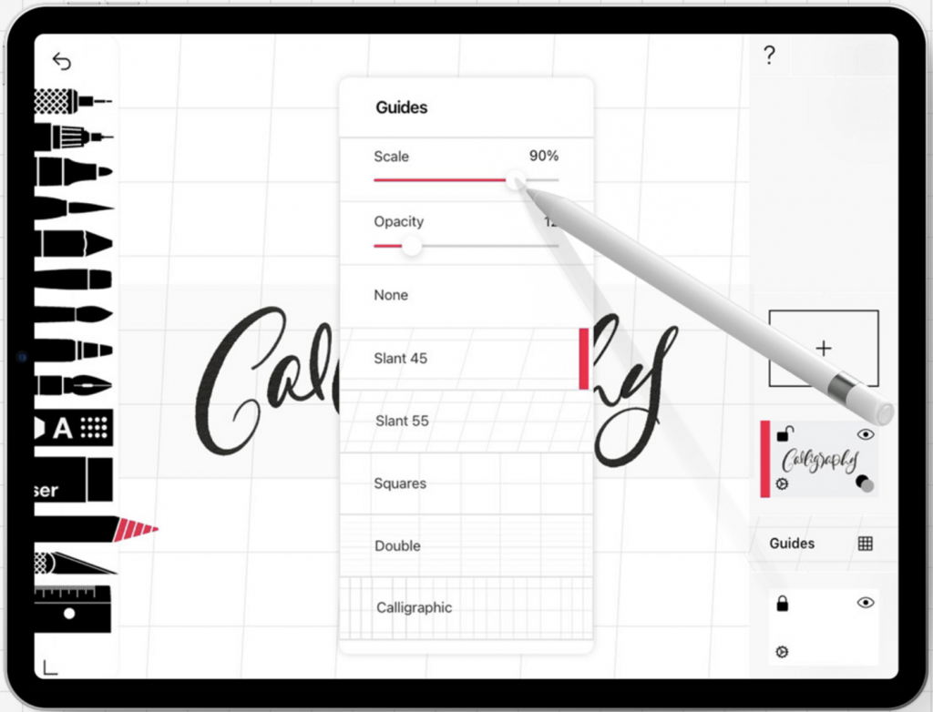 Screenshot von der Webseite von Tayasui Sketches