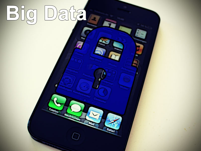 Smartphone mit Schloss im Display