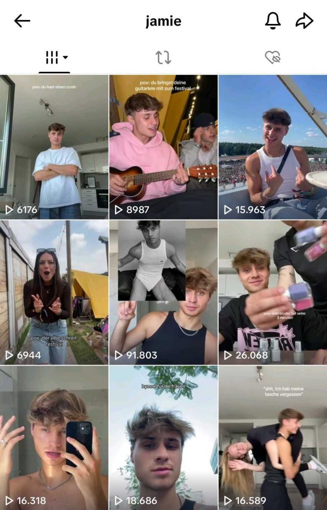 Screenshot von TikTok