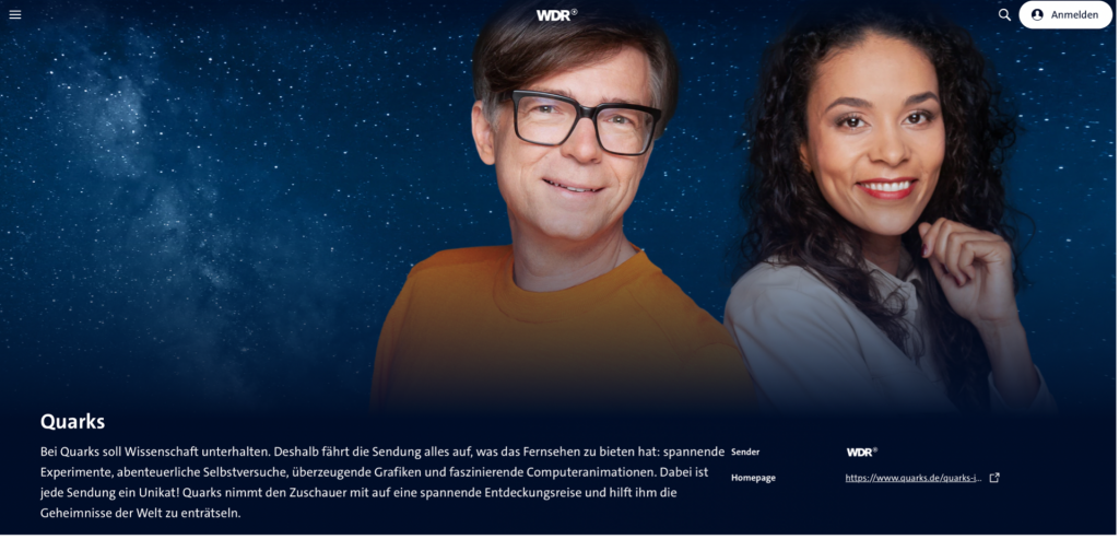 Screenshot aus der ARD Mediathek