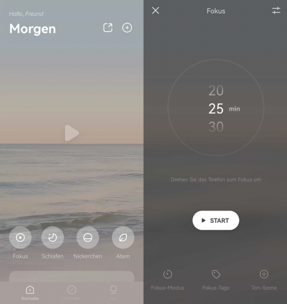 Screenshot aus der App Tide