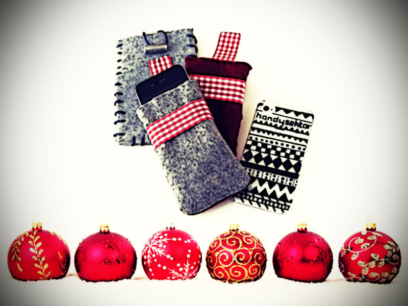 Gebastelte Smartphone-Gadgets zu Weihnachten